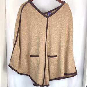PATAGONIA Women's Loislee Poncho Tan Brown Size M/L